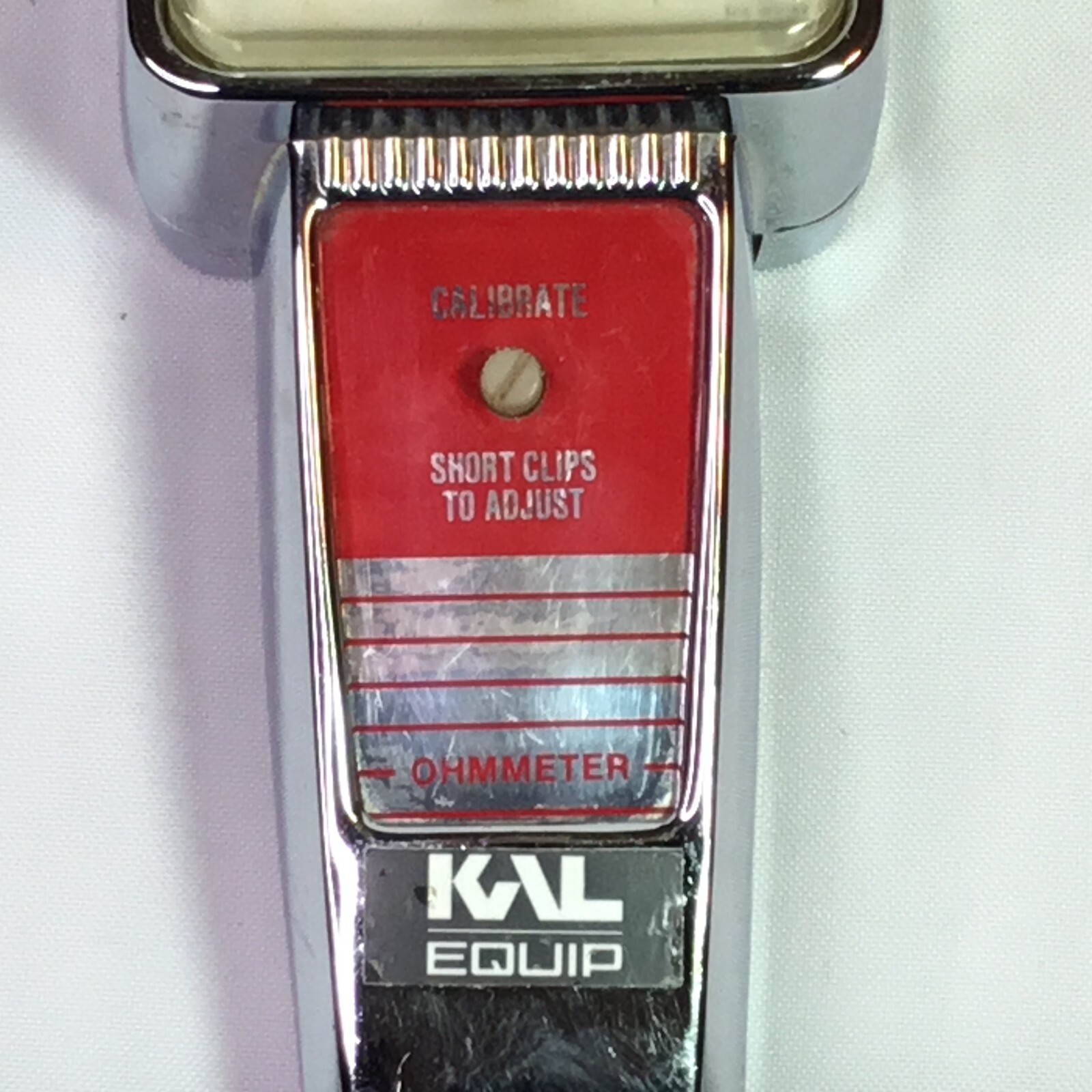 Vintage Chrome Kal-Equip Model R-48 Ohmmeter Michigan USA NOT Tested