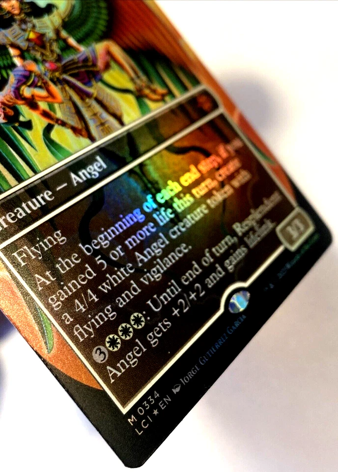 MTG Resplendent Angel BORDERLESS FOIL The Lost Caverns of Ixalan 0334 Foil - Image 2 of 4