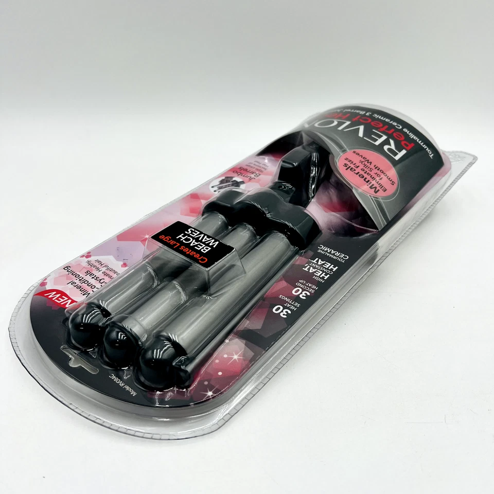 Revlon Perfect Heat Ceramic Large Beach Waves Curls Black RVI084C Curling Iron - Image 3 of 4