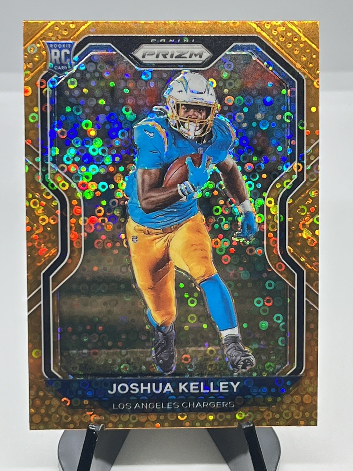 2020 Panini Prizm JOSHUA KELLEY Orange Disco Prizm RC #326 Chargers