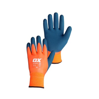 Ox Tools Wasserdicht Thermo Latex Handschuh Größe 9 OX-S483909 - Arbeitshandschuhe