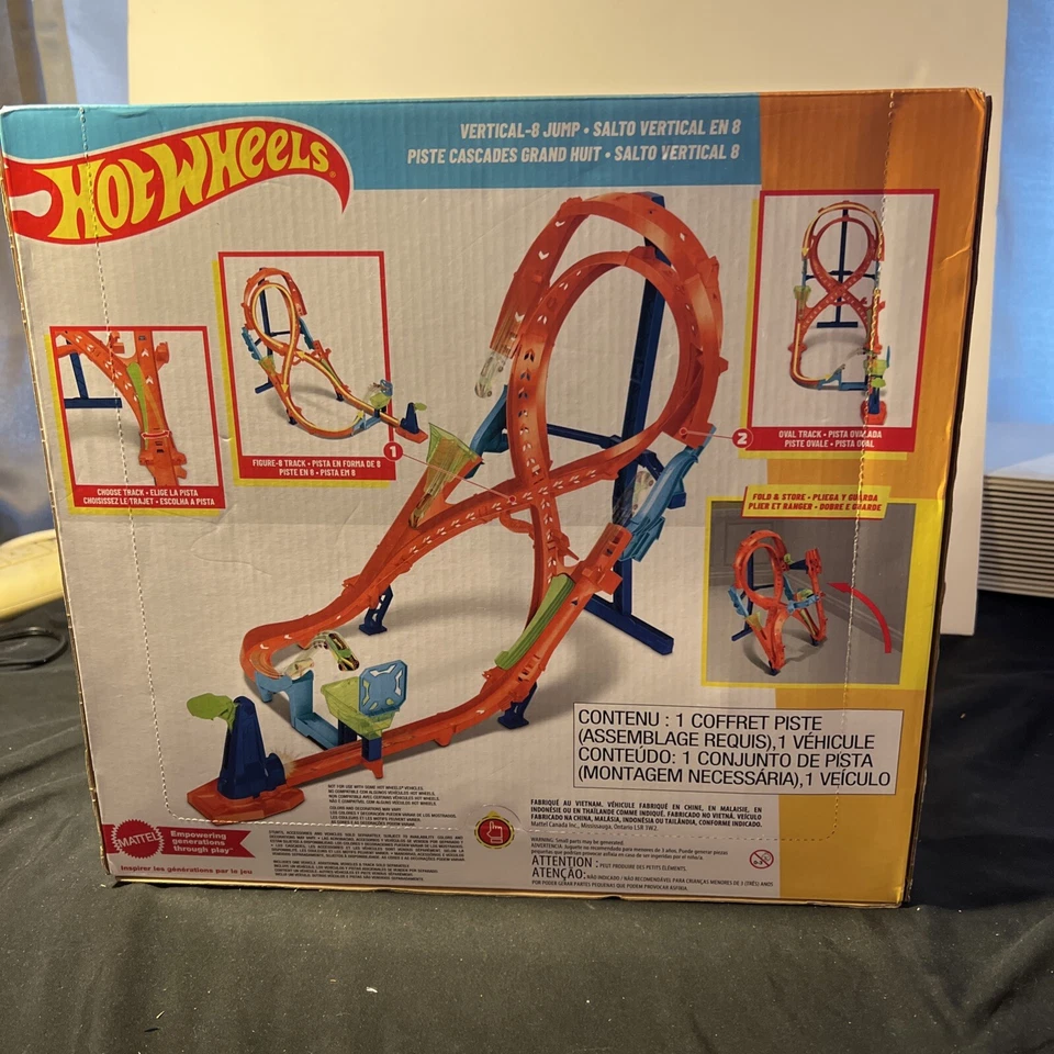 Hot Wheels Stunt Tracks Action Vertical-8 Jump Track Set NEW - Image 3 of 4