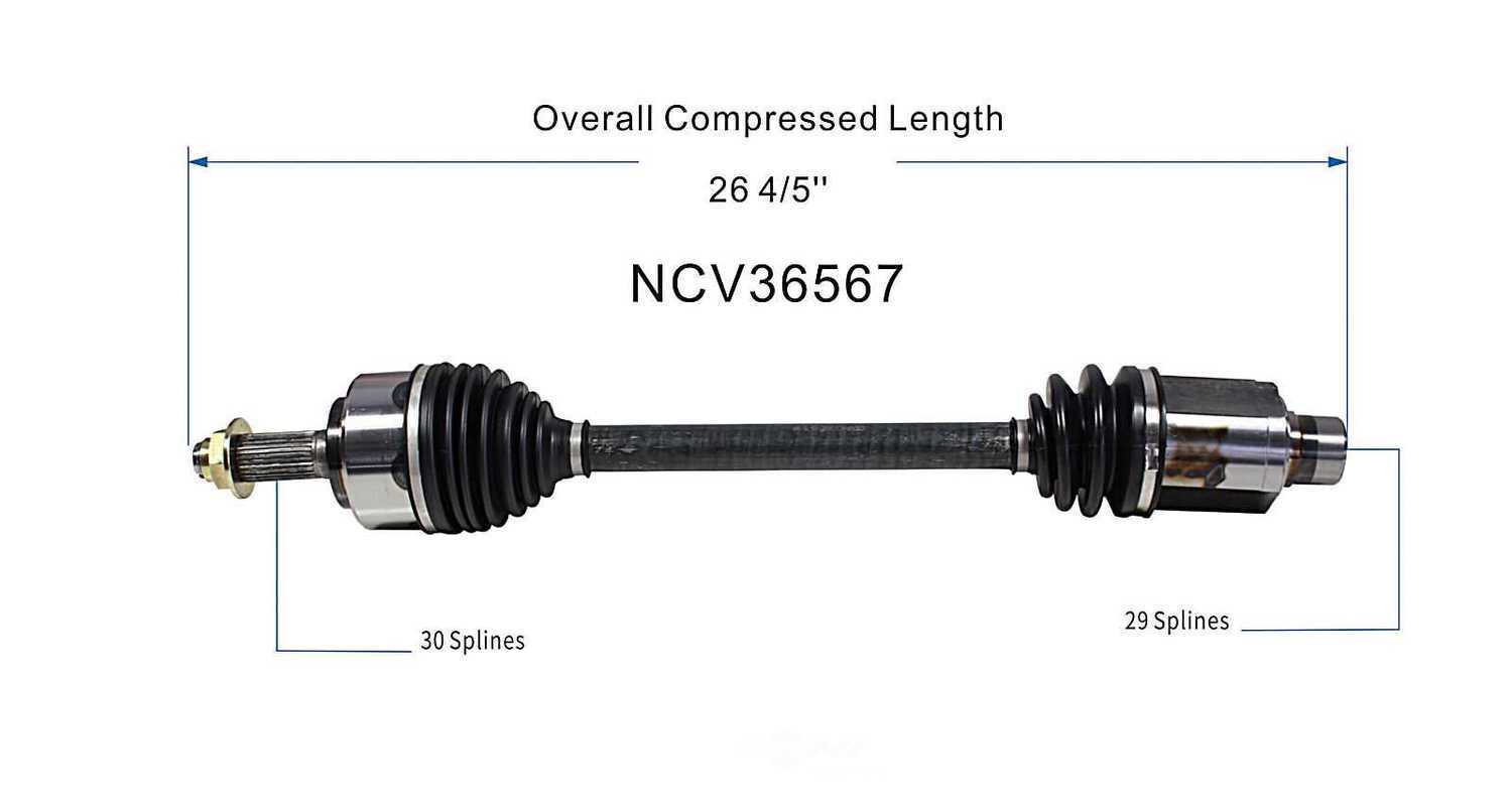 CV Axle Assembly-New CV Axle GSP NCV36567 fits 06-14 Honda Ridgeline