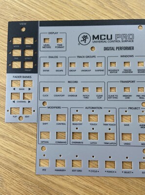 MACKIE MCU PRO DIGITAL PERFORMER OVERLAY
