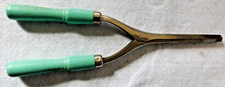 Vintage Hair Curler, Curling Iron with Wood Handles, Marked: Made In USA