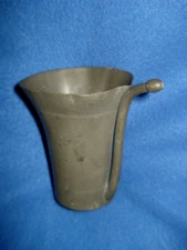 Rare Vintage Antique Pewter Infant Baby Feeding Cup - Invalid Feeder Cup Medical