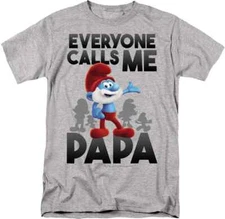 Everyone Calls Me Papa Smurfs T-Shirt Vintage Reprint Size S-4XL Fans Gift