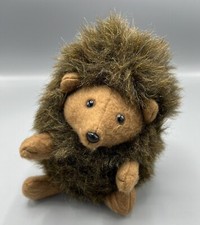 Vintage Heartline Snuggables Hazel Hedgehog Plush Brown Stuffed Animal 8