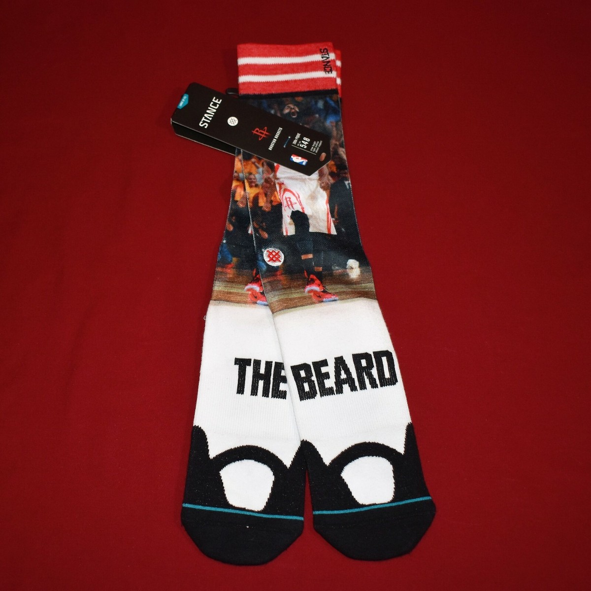 Stance James Harden The Beard Houston Rockets NBA Socks Mens Size