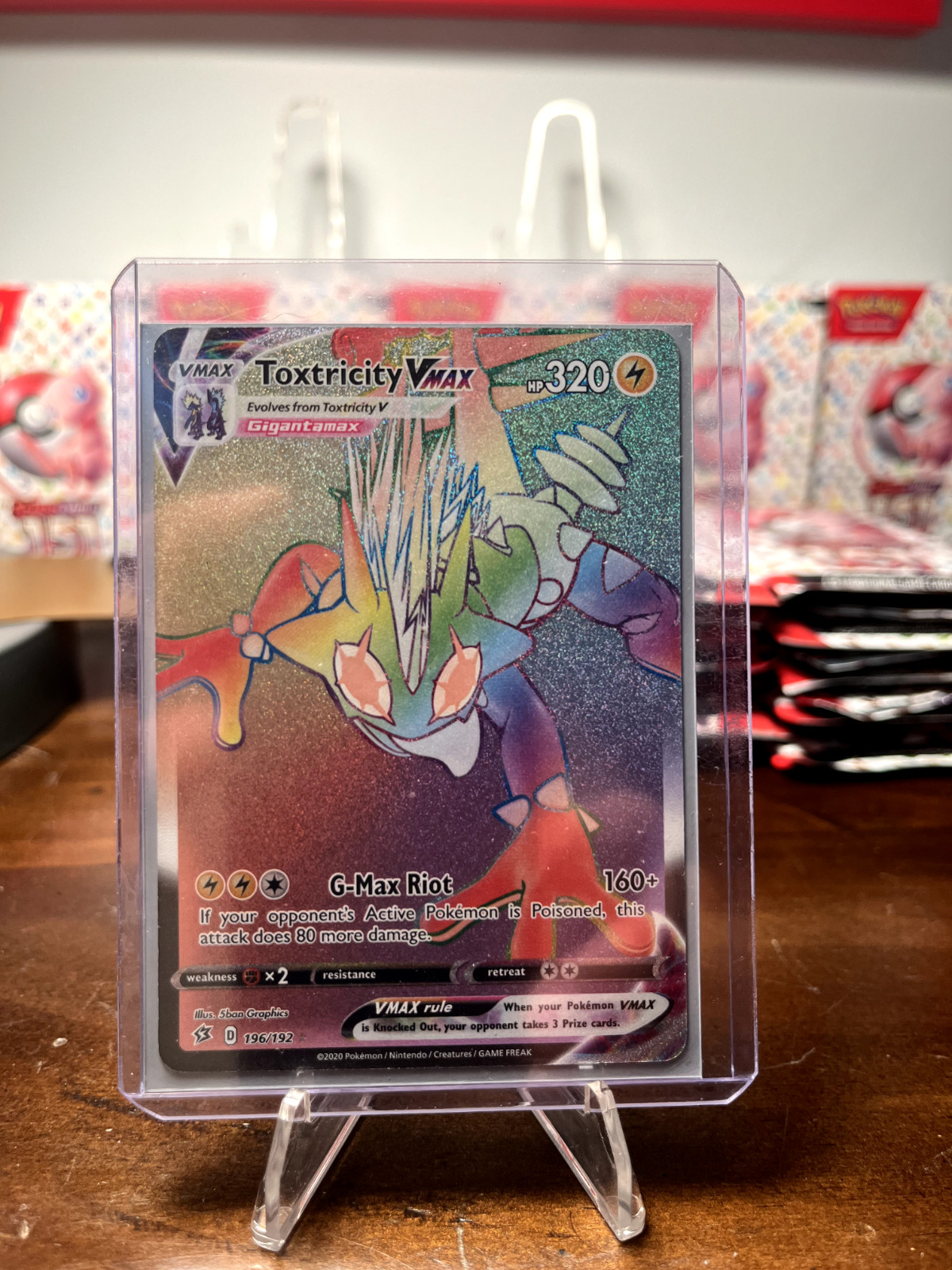 Toxtricity VMAX (Secret) 196/192 Swsh02: Rebel Clash Holo (Near Mint)