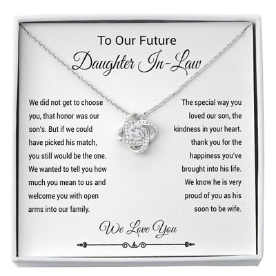 To Our Future Daughter In Law Necklace, Daughter In Law Into Family, Wedding
