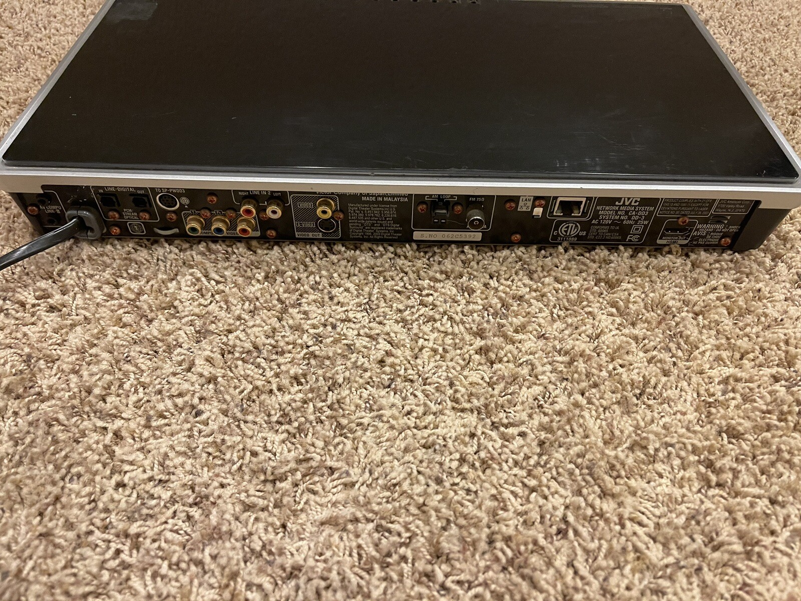 JVC CADD3 Network Media System DVD Player TESTED NO REMOTE eBay