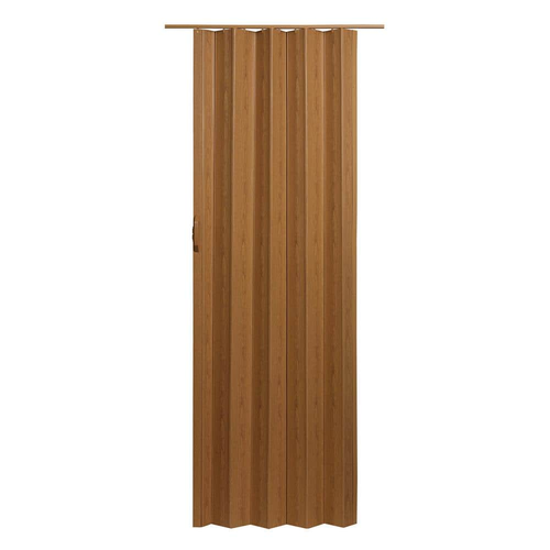 VINYL ACCORDION FOLDING SLIDE DOOR Durable Panels Closets Tight Spaces Fruitwood