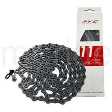 PYC DLC 11 Speed 236g MTB/Road UltraLight Bike Chain 116L Black Fit Shimano Sram