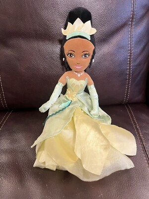 Disney The Princess Tiana & The Frog African American Plush Doll Green Dress  16" | eBay