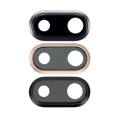 Rear Back Camera Glass Lens Cover Metal Frame For iPhone 8 Plus