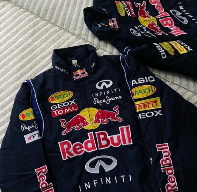 Redbull jacket Vintage Embroidery bomber themed racing merch F1