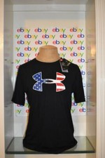 Under Armour Men's Freedom Stars  Stripes T-Shirt 1353974 001 Black NWT