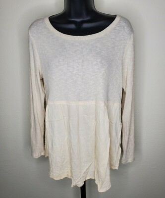 Vintage 80s 90s Caren Forbes Flowy Top  Blouse Women's L Flare Tunic USA Made 