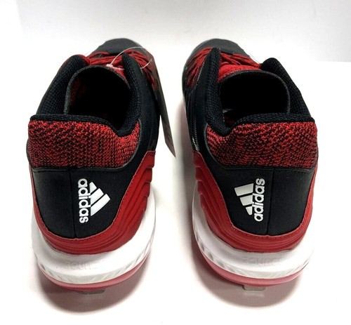 Adidas Men’s Icon Bounce Red Black Baseball Cleats Size 13M - Picture 4 of 7