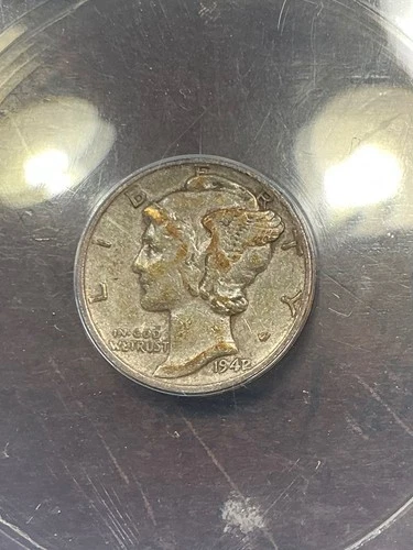 ANACS VF30 1942/1 MERCURY DIME VERY NICE AND ORIGINAL POPULAR OVERDATE