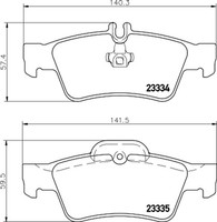 Bremsbelagsatz Scheibenbremse Hella Pagid 8DB 355 018-751 FüR Mercedes SL Klasse
