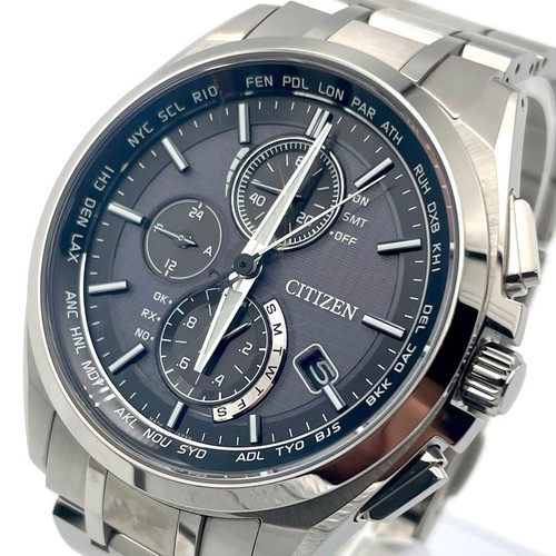 Citizen Attesa AT8040-57E Radio Solar Titanium Men's Watch Working