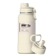 32oz Sport Insulated Water Bottle with Straw Bonus Chug Lid, Leak Spill P...