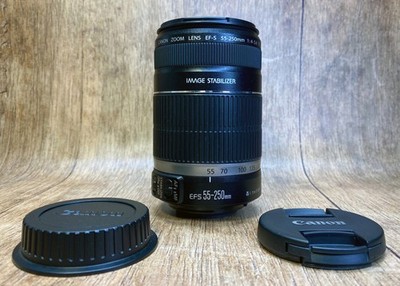   Canon Tele-Objektiv EF-S 55-250mm 1:4-5.6 IS 58mm mit Image Stabilisator 