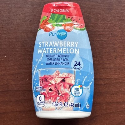 2 Pur Aqua Strawberry Watermelon Liquid Water Drink Enhancer