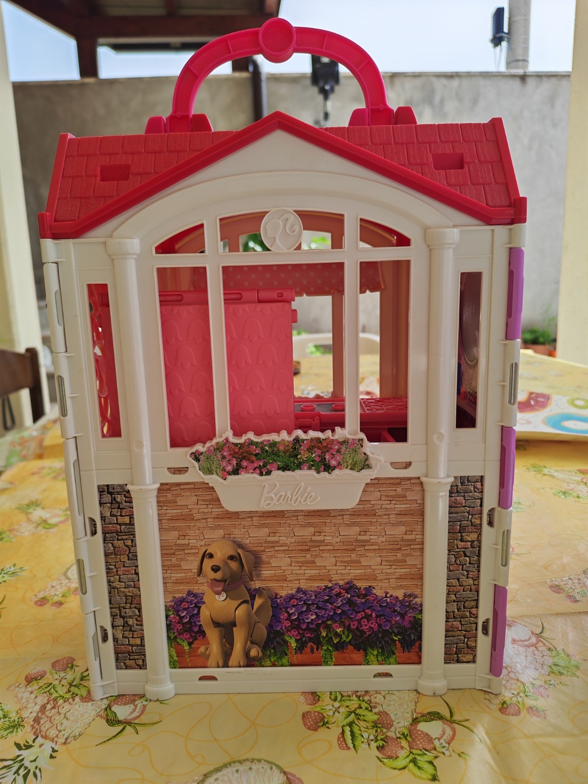 Barbie Casa delle Bambole pieghevole portatile plastica 2 piani 1:6 cucina