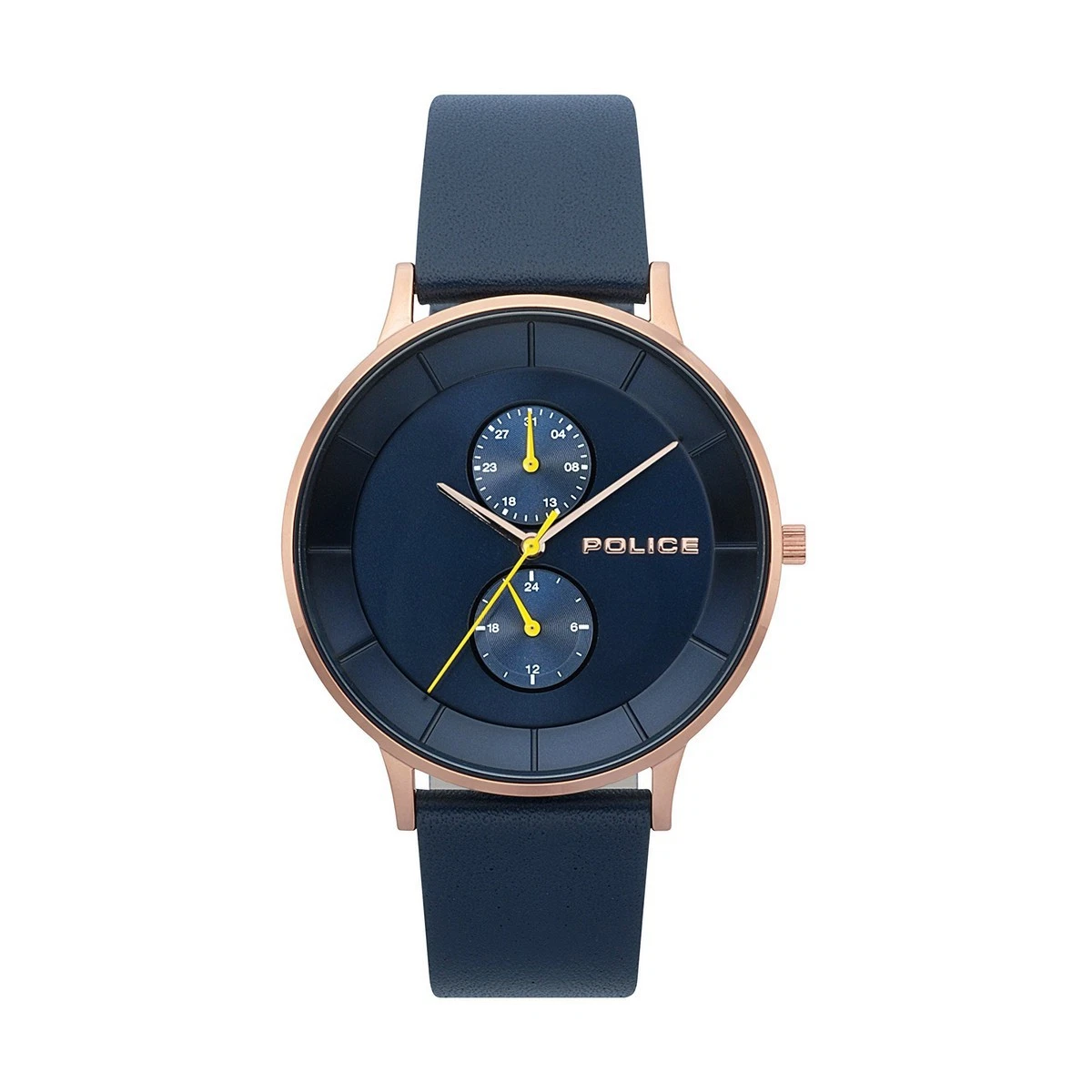 Police Grid Orologio da Polso, Analogico, Uomo, Pelle, Blu