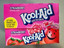 Pack of 48 Kool Aid Strawberry Powder Drink Mix - Unsweetened packets