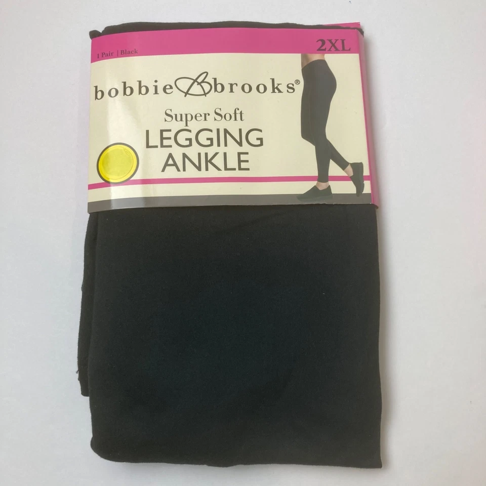 (2) Bobbie Brooks 超柔软打底裤灰色 Leppard/Snake + 黑色瑜伽裤 2XL — 第 2/4 张图片