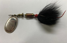 Vintage Mepps 3 Aglia Silver British Patent Brevete France. Black w Red Tail