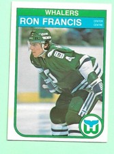 (1) RON FRANCIS 1982-83 O-PEE-CHEE # 123 WHALERS ROOKIE NM+ CARD (N0482). rookie card picture