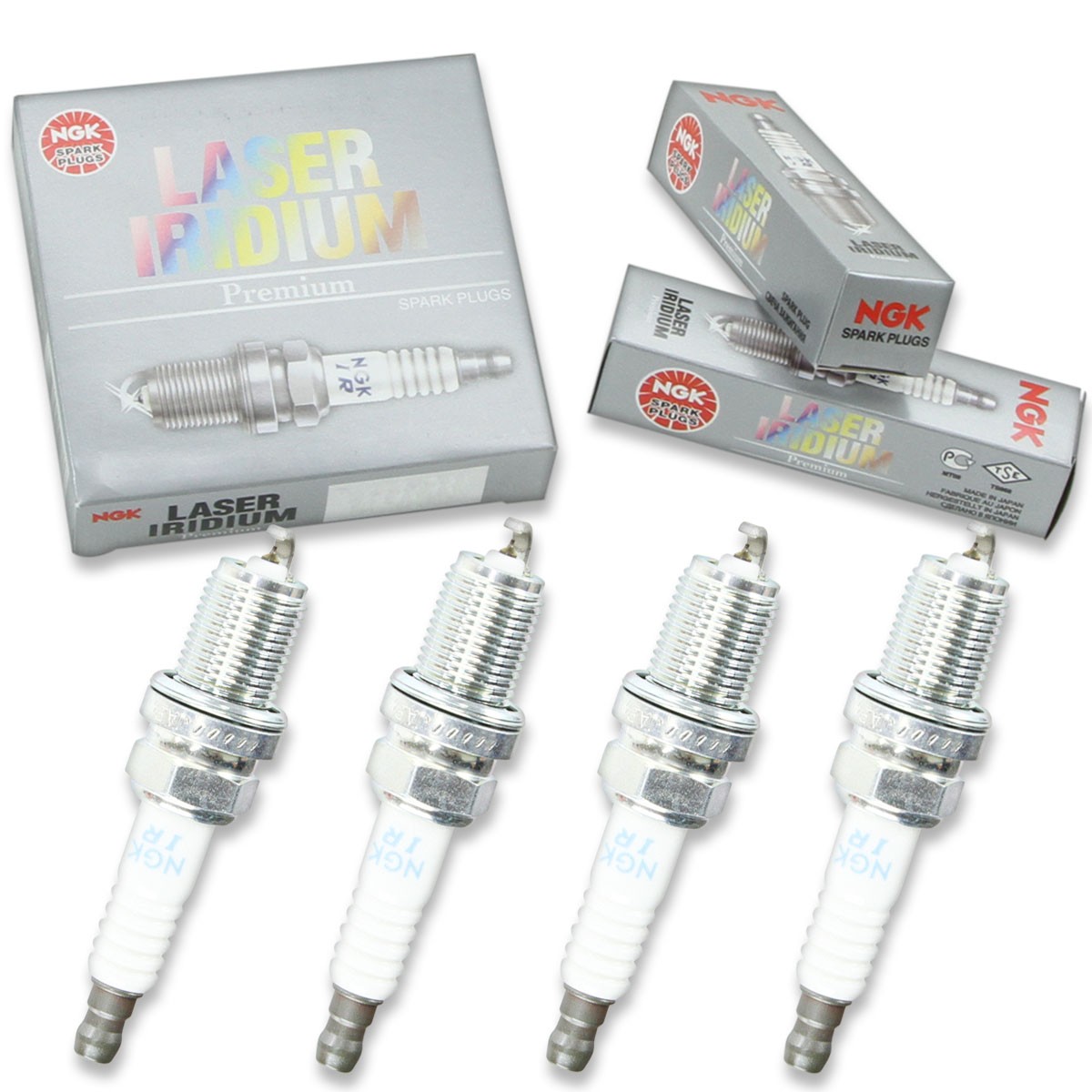 4 pcs NGK Laser Iridium Spark Plugs for 1989-1992 Daihatsu Charade 1.3L L4 - tf