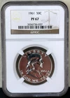 1961 Franklin Silver Half Dollar NGC Graded PF67
