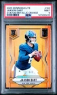 2025 Panini Donruss Elite Jaxson Dart Status Metallic Orange /849 RC #103 PSA 9