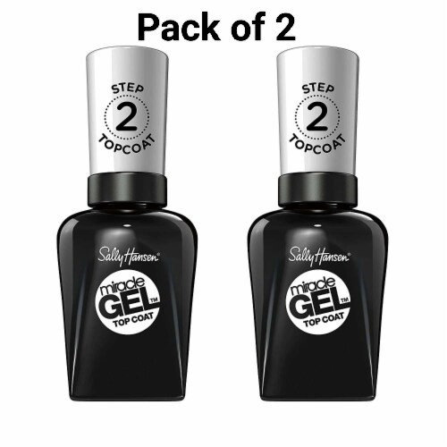 Sally Hansen Miracle Gel Top Coat Step 2 (Pack of 2) 14.7ml Multibuy Saving - Picture 1 of 3