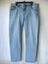 ~ New Armani Exchange A|X J13 Men Slim Fit LT Blue Stretch Cotton Jeans 36 x 33