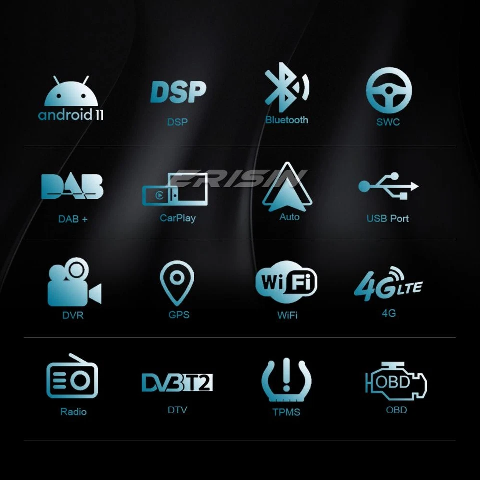 9" IPS Acht-Kern CarPlay Android 14 DAB+ Autoradio 64GB Navi Mercedes-Benz SMART - Bild 2 von 4