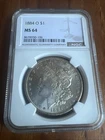 1884-O Morgan Dollar MS-64 NGC Certified