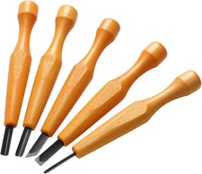 WILLBOND 5 Pcs Linocut Carving Tools Set Linoleum Hand Carving Tools Wood Car...