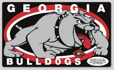 A 11-D GEORGIA DAWGS 3ftx5ft Flag