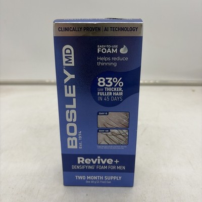 Bosley MD Revive + Densifying Foam For Men 2.11 Oz - Two Month Supply - Can