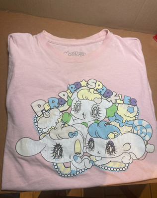 RARE Vintage PERO PERO SPARKLES XL Pink T Shirt Yurie Sekiya Japan LA Kawaii
