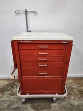 Waterloo Uni-Cart Medical Lab Mobile Storage Cart 6 Locking Drawers Tool Box
