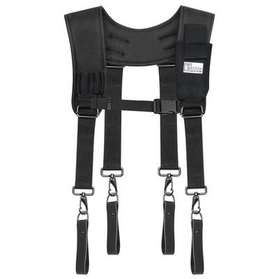 Trutuch Black Nylon Work Suspender With Pockets, Stronghold Suspension System
