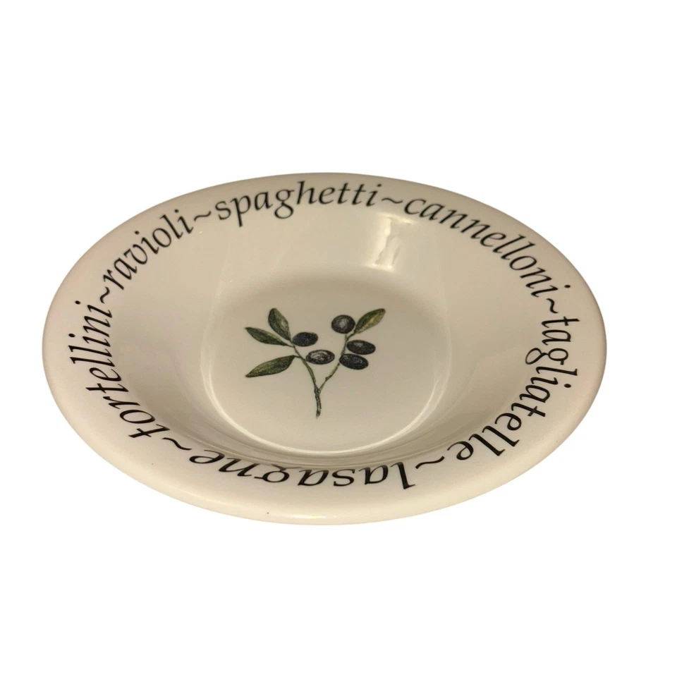 Creative Tableware Italian Pattern Ceramic Bowl Pasta Spaghetti Dish 26cm VGC - Image 2 of 4
